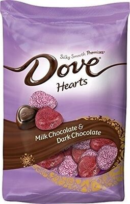 Milk Chocolate & Dark Chocolate Hearts Promises, Milk Chocolate & Dark Chocolate