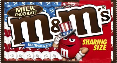 Milk Chocolate Red, White & Blue Mix Candies, Milk Chocolate