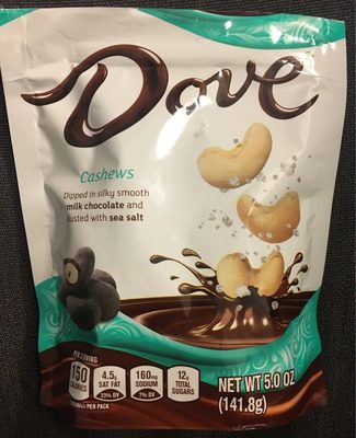 Cashews Dipped In Milk Chocolate And Dusted With Sea Salt, Cashews With Sea Salt