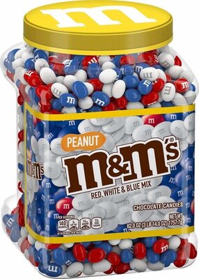 Peanut Red White & Blue Mix Chocolate Candies, Peanut