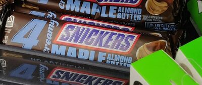 Creamy Maple Almond Butter Almonds, Maple Flavored Caramel, Milk Chocolate Squares, Creamy Maple Almond Butter