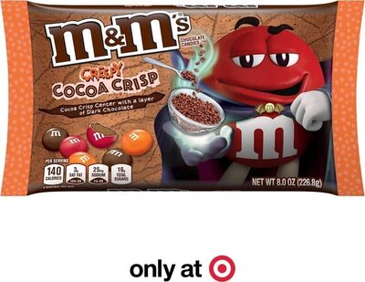 Dark Chocolate Creepy Cocoa Crisp Chocolate Candies, Dark Chocolate Creepy Cocoa