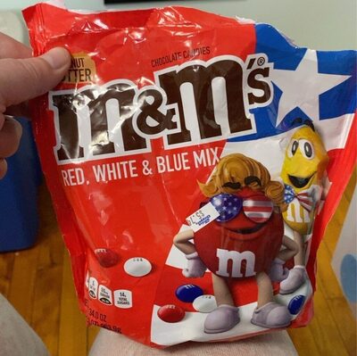 Peanut Butter Red, White&Blue Mix Chocolate Candies, Peanut Butter