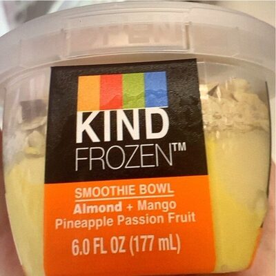 Kind Frozen Smoothie Bowl Almond Mango Pineapple Passion Fruit