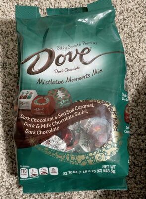 Dark Chocolate Mistletoe Moments Mix Promises, Dark Chocolate & Sea Salt Caramel, Dark & Milk Chocolate Swirl, Dark Chocolate