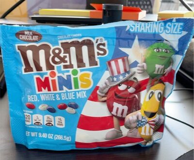 Milk Chocolate Red, White & Blue Mix Chocolate Candies Minis, Milk Chocolate