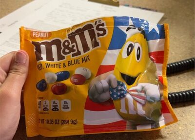 Peanut Red, White & Blue Mix Chocolate Candies, Peanut