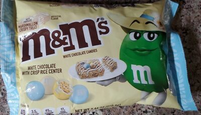 Marshmallow Crispy Treat White Chocolate With Crisp Rice Center Candies, Marshmallow Crispy Treat
