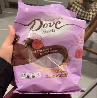 Milk Chocolate & Dark Chocolate Hearts Promises, Milk Chocolate & Dark Chocolate