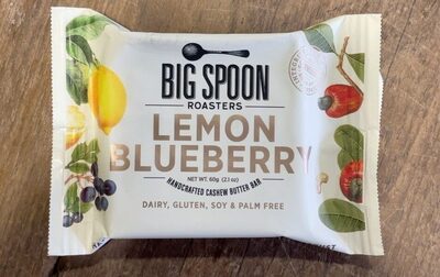Lemon Blueberry Handcrafted Cashew Butter Bar, Lemon Blueberry
