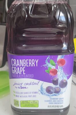 Cranberry Grape Flavored Juice Cocktail From Concentrate, Cranberry Grape