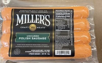 Uncured Polish Sausage, Uncured