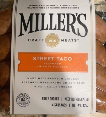 Street Taco Seasoned Chicken Sausage, Street Taco