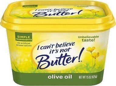 I Can'T Believe It's Not Butter!, 45% Vegetable Oil Spread, Olive Oil