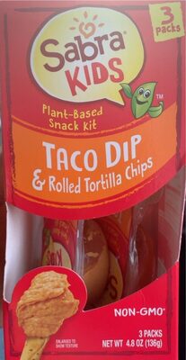 Taco Dip & Rolled Tortilla Chips Snack Kit, Taco Dip