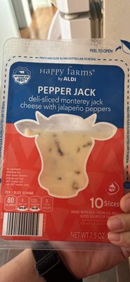 Deli-Sliced Monterey Jack Cheese With Jalapeno Peppers, Jalapeno Peppers