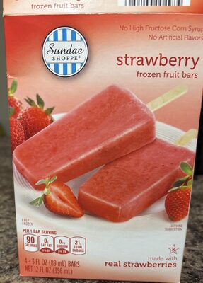 Strawberry Frozen Fruit Bars, Strawberry