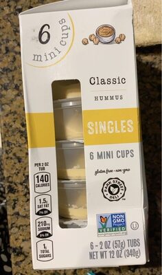 Classic Hummus Singles Mini Cups, Classic