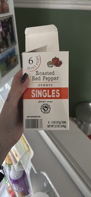 Roasted Red Pepper Hummus Mini Cups, Roasted Red Pepper