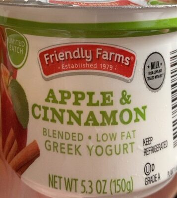Apple & Cinnamon Blended Low Fat Greek Yogurt, Apple & Cinnamon