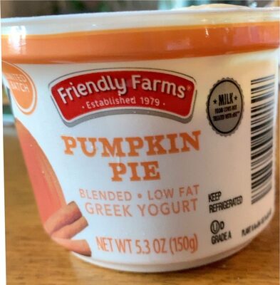 Pumpkin Pie Blended Low Fat Greek Yogurt, Pumpkin Pie