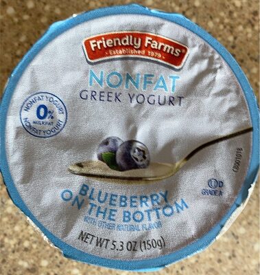 Blueberry On The Bottom Nonfat Greek Yogurt, Blueberry