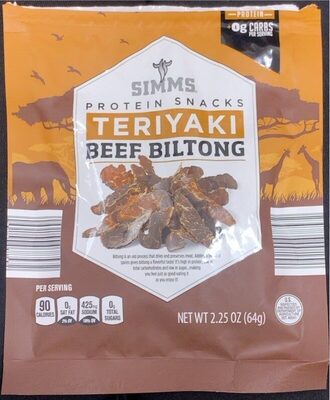 Teriyaki Beef Biltong Protein Snacks, Teriyaki