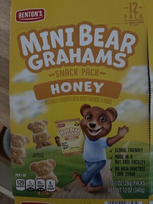 Honey Mini Bear Grahams Snack Packs, Honey