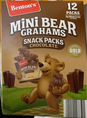 Chocolate Mini Bear Grahams Snack Packs, Chocolate