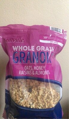 Oats, Honey, Raisins & Almonds Whole Grain Granola, Oats, Honey, Raisins & Almonds