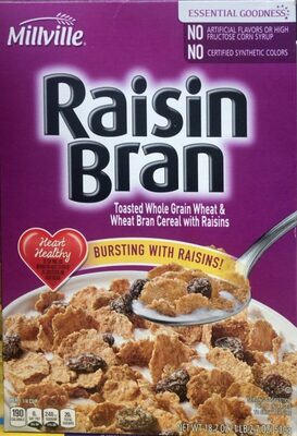 Raisin Bran Toasted Whole Grain Wheat & Wheat Bran Cereal With Raisins, Raisin Bran