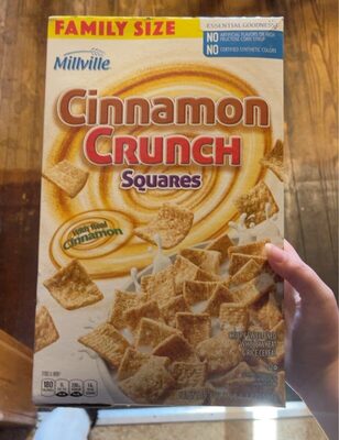 Cinnamon Crunch Crispy Sweetened Whole Wheat & Rice Cereal Squares, Cinnamon Crispy