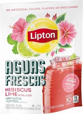 Hibiscus Lime Aguas Frescas Iced Herbal Tea Mix, Hibiscus Lime