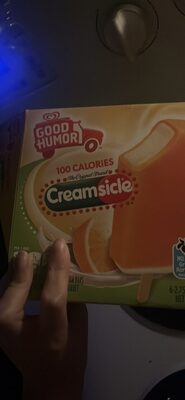 Creamsicle Vanilla Flavored Low Fat Ice Cream Bars Coated With Orange Flavored Sherbet, Creamsicle