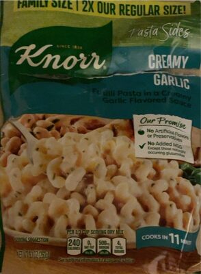 Creamy Garlic Pasta Side Dish, Garlic