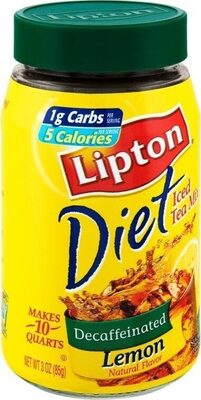 Lemon Decaffeinated Low Calorie Diet Iced Tea Mix, Lemon
