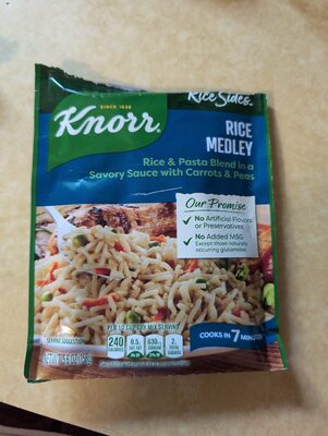 Rice Medley Rice & Pasta Blend In A Savory Sauce With Carrots & Peas, Rice Medley