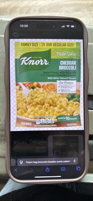 Knorr Pasta Sides Cheddar Broccoli Fusilli 4.3 Oz, Broccoli; Cheddar