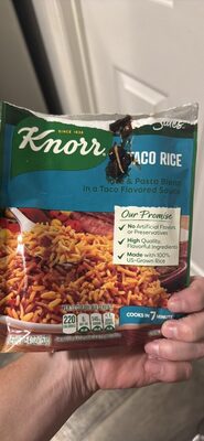 Taco Rice & Pasta Blend With Cheese In A Taco Flavored Sauce, Taco