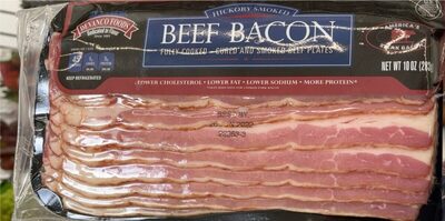 Hickory Smoked Beef Bacon, Hickory Smoked