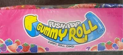 Strawberry Push Pop Gummy Roll Candy, Strawberry