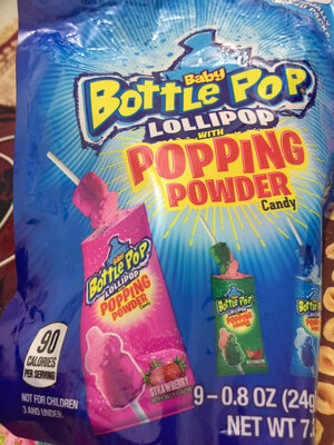 Lollipop With Popping Powder Candy, Strawberry, Watermelon, Blue Raspberry