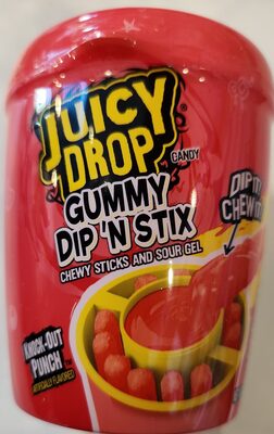 Watermelon Blast Gummy Dip 'N Stix Chewy Sticks And Sour Gel, Watermelon
