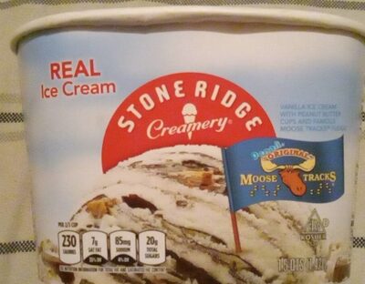 Denali Original Moose Tracks Vanilla Ice Cream With Peanut Butter Cups And Famous Moose Tracks Fudge, Denali Original Moose Tracks