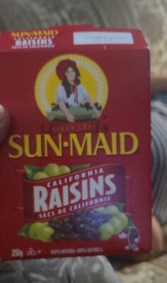 Sun-Maid Raisins Secs De La Californie 250g Sac dans une Bote