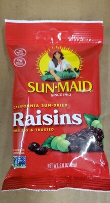Sun-Maid California Sun-Dried Raisins 3oz Snack Bag