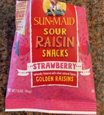 Sun-Maid Fruity Raisin Snacks Sour Strawberry 1.5oz Bag