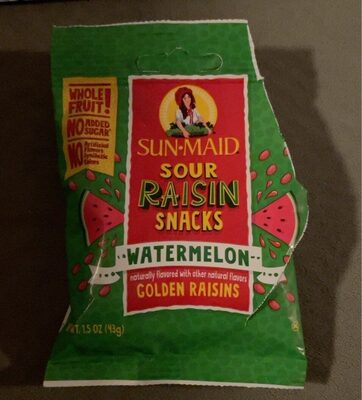 Sun-Maid Fruity Raisin Snacks Sour Watermelon 1.5oz Bag