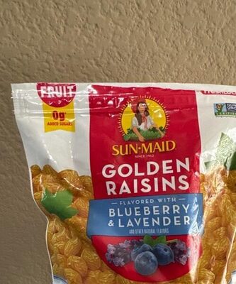 Sun-Maid Blueberry & Lavender Flavored Golden Raisins 24oz Bag
