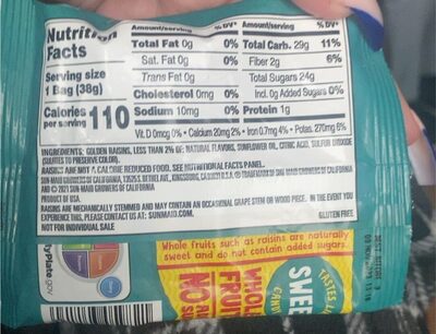 Sun-Maid Fruity Raisin Snacks Tropical Punch 1.33oz Pouches